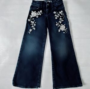 GAP KIDS 1969 WIDE ANKLE EMBOIDERED JEANS Sz 14 Girls